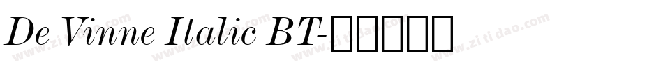De Vinne Italic BT字体转换